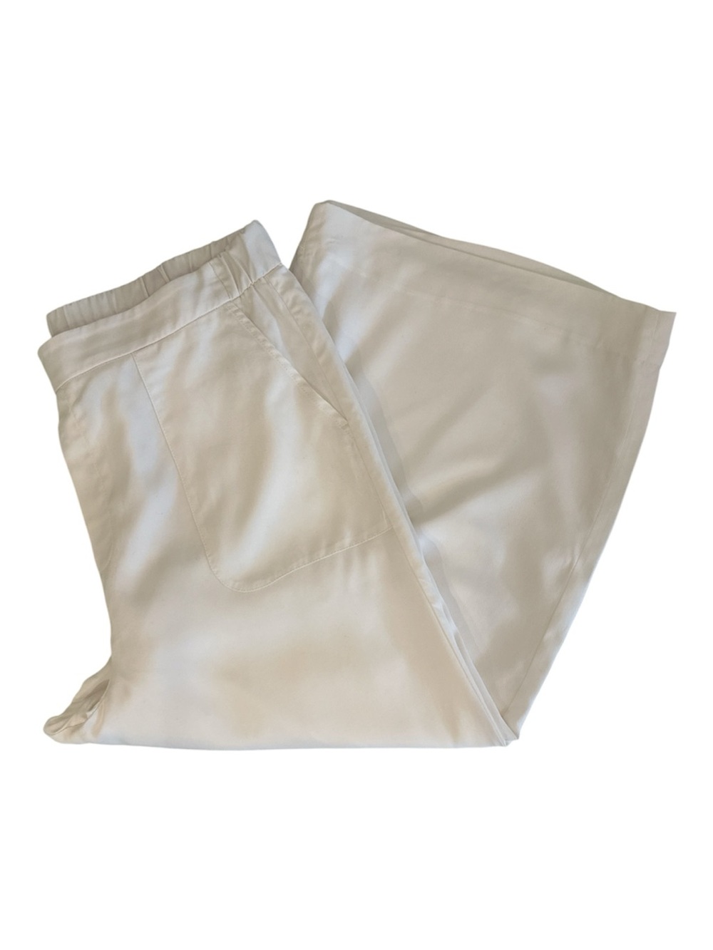 Banana Republic | Winter White / Ivory Wide Leg Crop Pant | Size XL